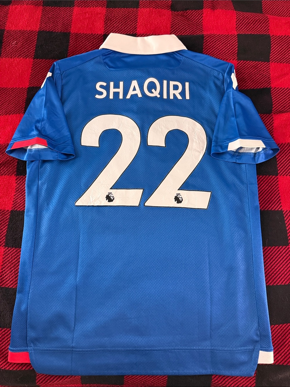 Stoke City #22 Xherdan Shaqiri 2017-18 Macron Premier League Away Jersey
